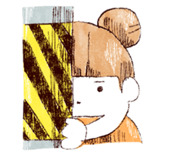 Japanese girl Yumemi and friends sticker #65084