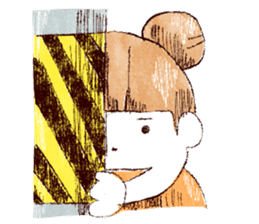 Japanese girl Yumemi and friends sticker #65084