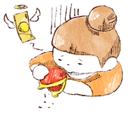 Japanese girl Yumemi and friends sticker #65088