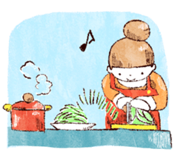 Japanese girl Yumemi and friends sticker #65090