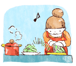 Japanese girl Yumemi and friends sticker #65090