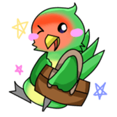 Colorful bird sticker #65321