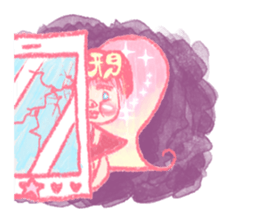 Artists work in Japan"Read Girl"Sticker sticker #67019