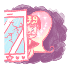 Artists work in Japan"Read Girl"Sticker sticker #67019