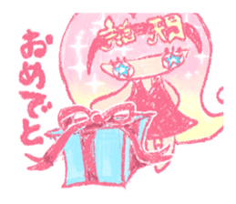 Artists work in Japan"Read Girl"Sticker sticker #67049