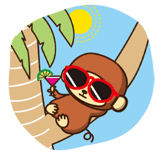 Lazy Monchey (JPN) sticker #68895