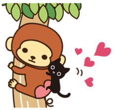 Lazy Monchey (JPN) sticker #68899