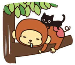 Lazy Monchey (JPN) sticker #68903