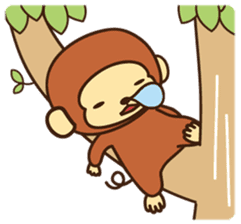 Lazy Monchey (JPN) sticker #68904