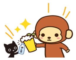 Lazy Monchey (JPN) sticker #68914