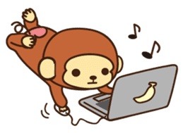 Lazy Monchey (JPN) sticker #68932