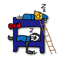 Girls of bird and gorilla. sticker #69347