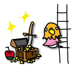 Girls of bird and gorilla. sticker #69356