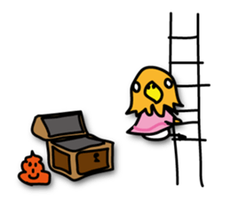 Girls of bird and gorilla. sticker #69357