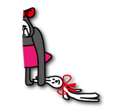 Girls of bird and gorilla. sticker #69358