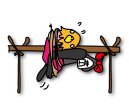 Girls of bird and gorilla. sticker #69362