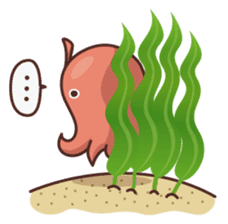 flapjack octopus & spotted garden eel sticker #70509