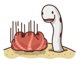 flapjack octopus & spotted garden eel sticker #70534