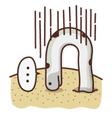 flapjack octopus & spotted garden eel sticker #70535