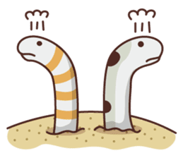 flapjack octopus & spotted garden eel sticker #70541