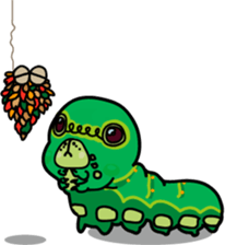 Swallowtail Butterfly Larvae "IMOMO" sticker #71919