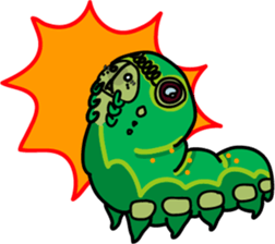 Swallowtail Butterfly Larvae "IMOMO" sticker #71937