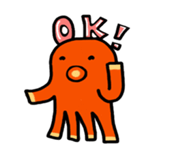 wiener's octopus TAKOSAN sticker #72264