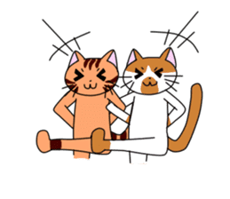 3 sisters' cat sticker #74286