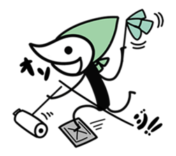 Zippa-hitokarage ! Simple Stamp sticker #74769