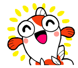 gold fish sticker #75374