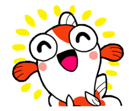 gold fish sticker #75374