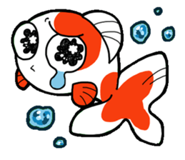 gold fish sticker #75377