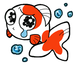 gold fish sticker #75377