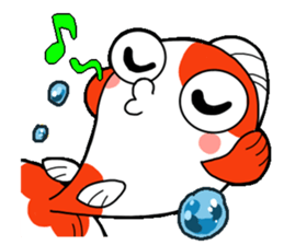 gold fish sticker #75381