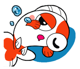 gold fish sticker #75382