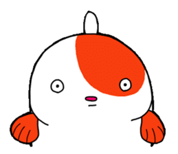 gold fish sticker #75384