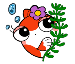 gold fish sticker #75385