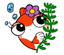 gold fish sticker #75385