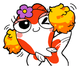 gold fish sticker #75386