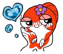 gold fish sticker #75388