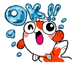 gold fish sticker #75389