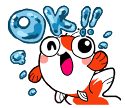 gold fish sticker #75389