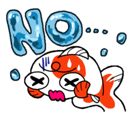 gold fish sticker #75390