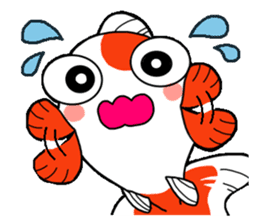 gold fish sticker #75392