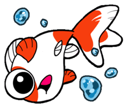 gold fish sticker #75394