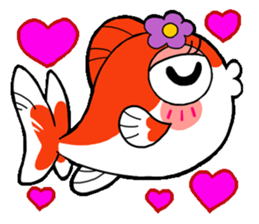 gold fish sticker #75395