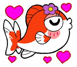 gold fish sticker #75395