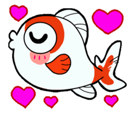 gold fish sticker #75396