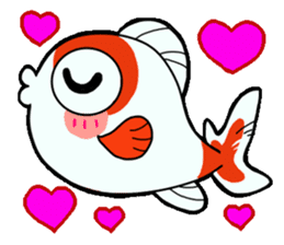 gold fish sticker #75396