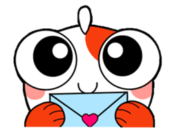 gold fish sticker #75398